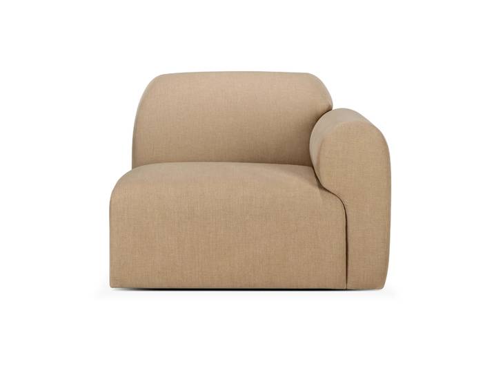 Ethnicraft Bulky Modulsofa Abschluss Armlehne links Light sepia