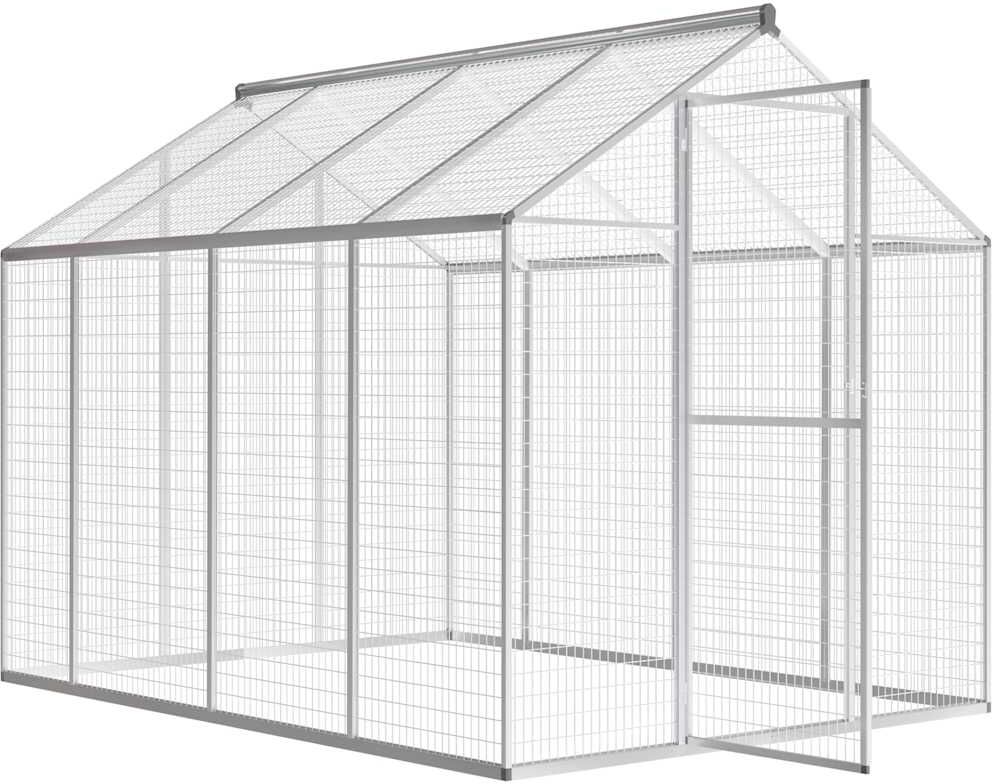 vidaXL Volière d'extérieur Aluminium 178 x 242 x 192 cm