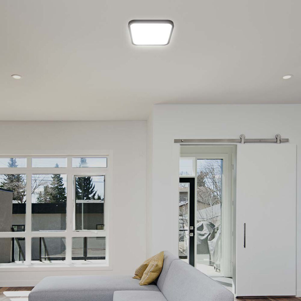 V-Tac Plafoniera Led Quadrata 24w Con Cornice Nera - 3000k, Ip44 (Sku 76451 - Vt-8624)