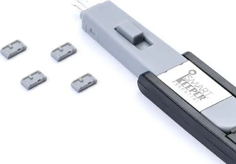 SmartKeeper Mini "Micro USB-B Port" Blocker grau 4 Stk.+Key