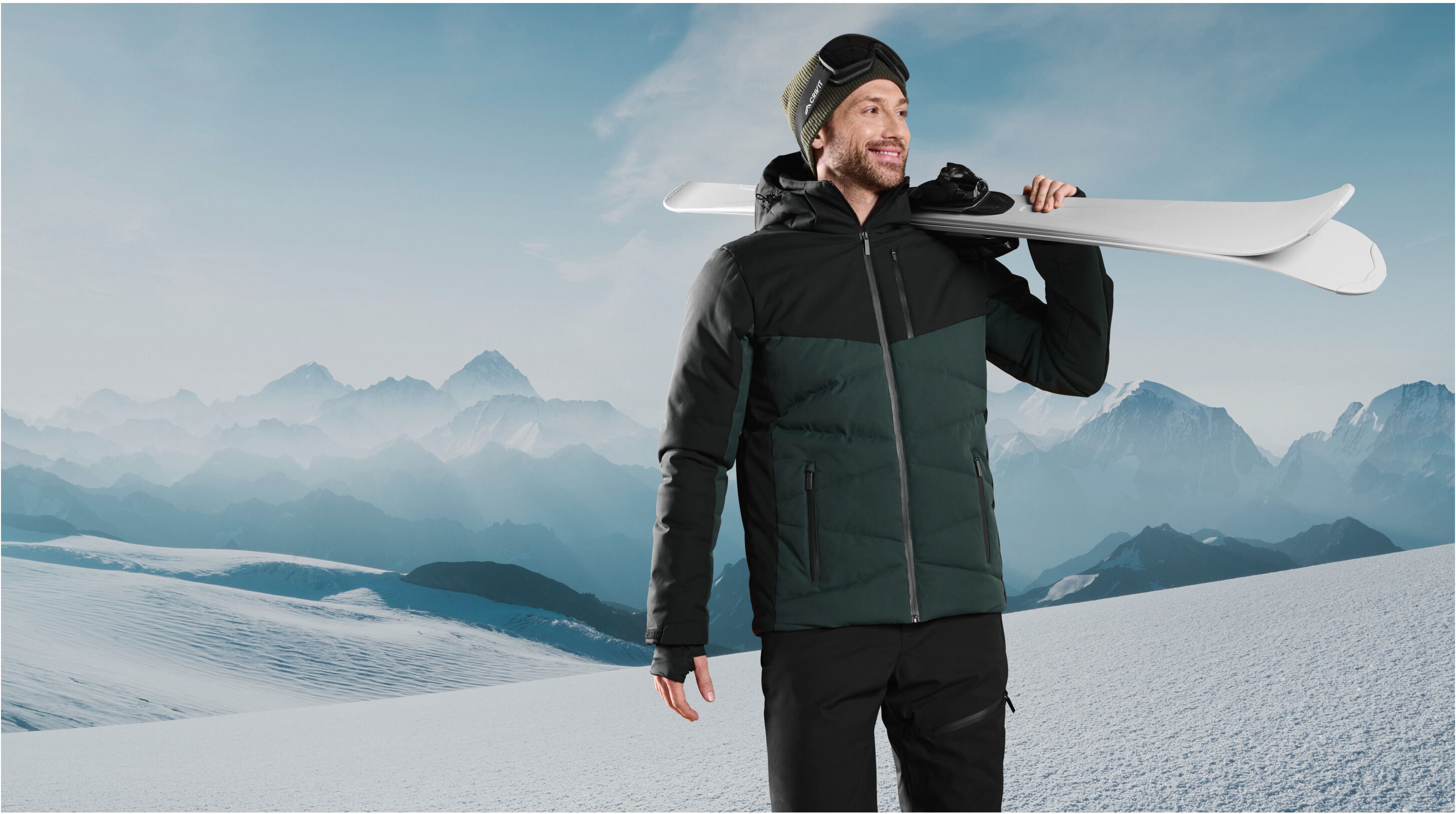 CRIVIT Herren Skijacke mit THERMOLITE® EcoMade-Technologie