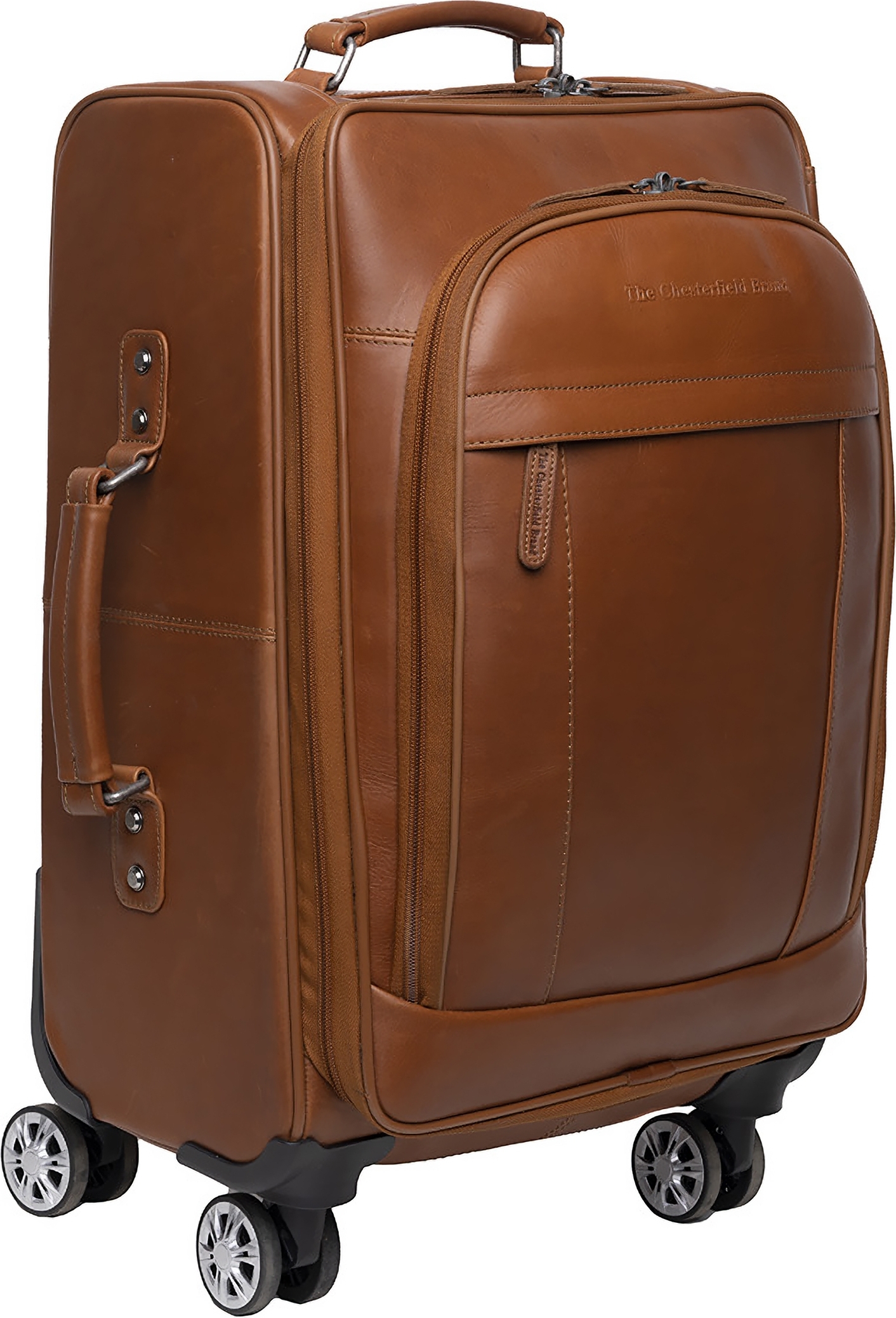The Chesterfield Brand Leder mit Laptopfach Key Largo Trolley Bag Cognac braun 50cm