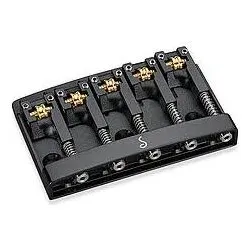 Schaller 3D-5 Bass Bridge black chrome, Gitarre Zubehör, Schwarz