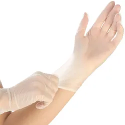 FRANZ MENSCH Hygonorm VINYL-Handschuhe IDEAL LIGHT puderfrei, leichte Qualität, Größe L