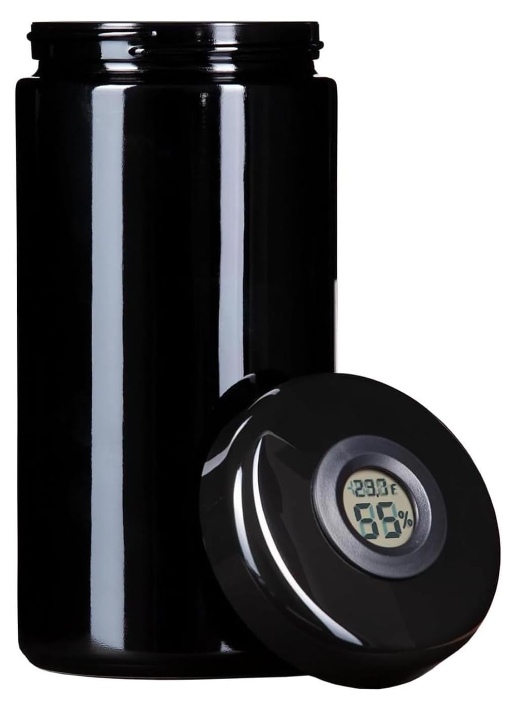 Dripio UV-bestendige glazen voorraadbus, luchtdicht, 250 ml, met hygrometer