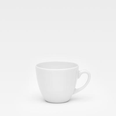 Van Well Cappuccino-Obertassen Gourmet, Porzellan weiß, 6-teilig, 220 ml