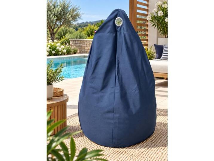 Poire déhoussable Luxe uni bleu marine