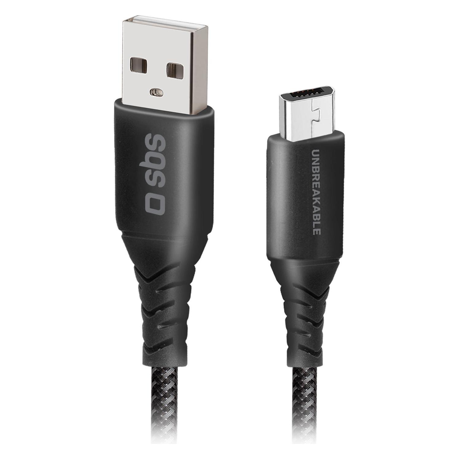SBS Aramid-Faser-USB-Kabel - Micro USB (1 m, USB 2.0) (TECABLEUNKEVMICK)