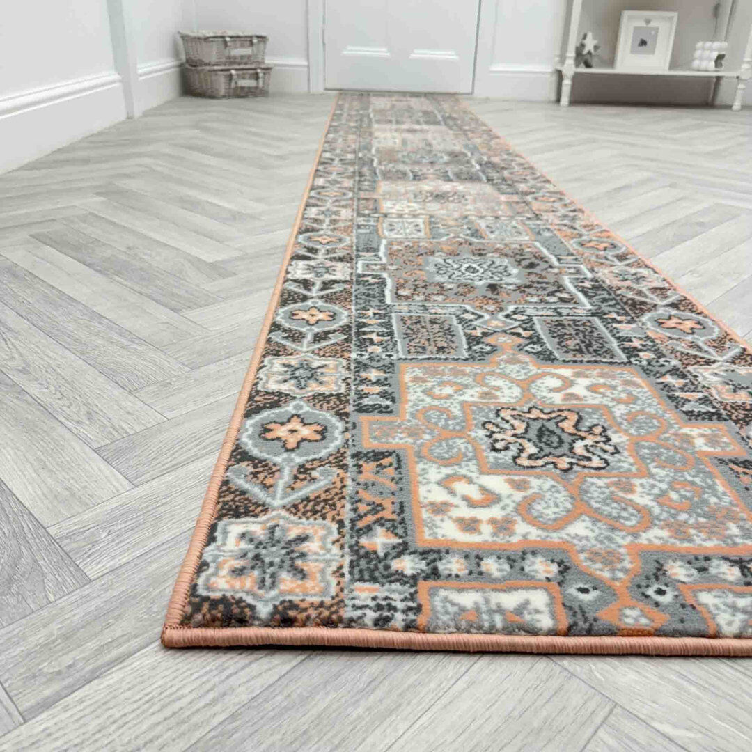 Langley Street Runner Abstract Area Rug Pink Runner 70 x 360 cm