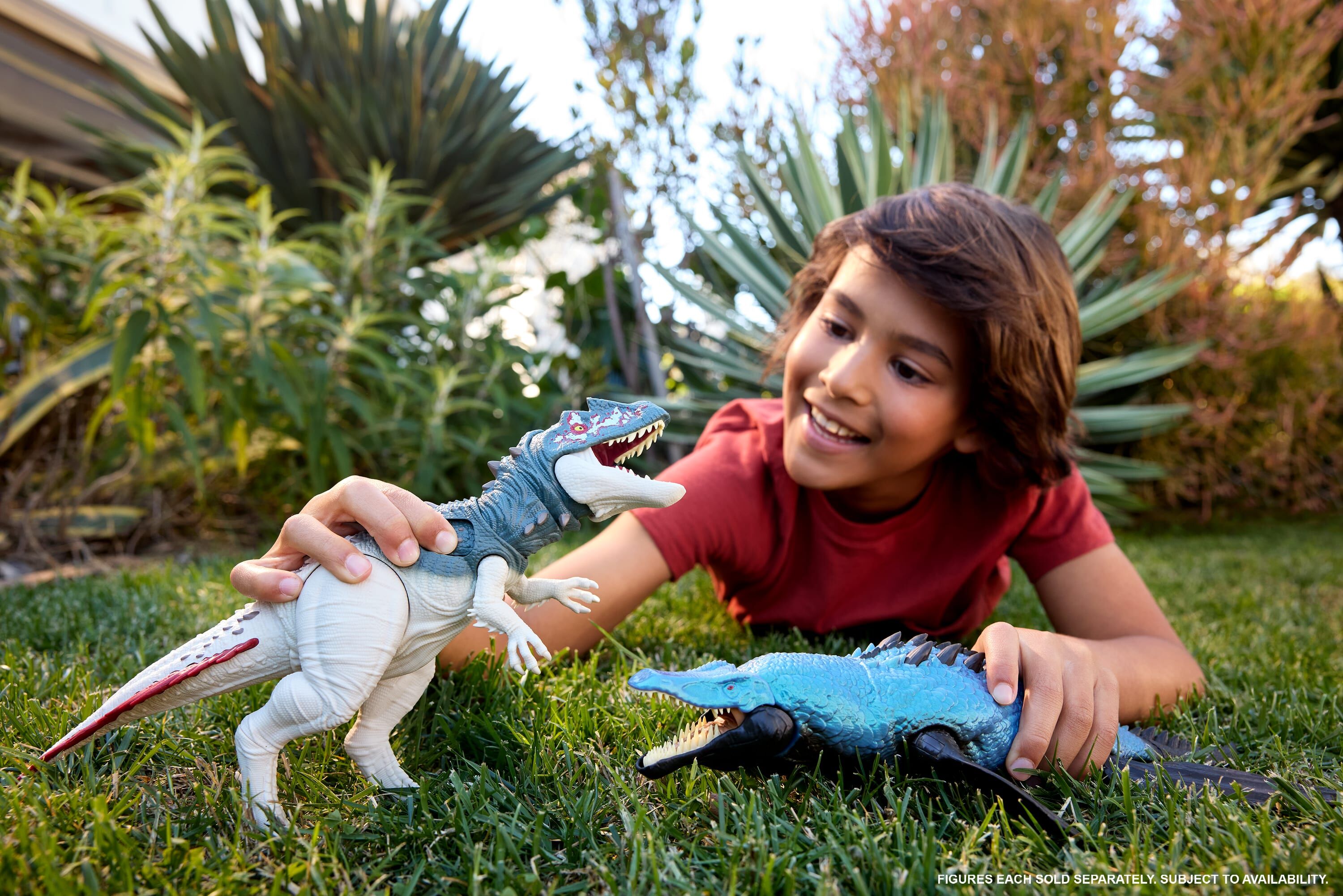 Actionfigur MATTEL "Jurassic World Gigantic Thrashers - Liopleurodon", grün (bunt), Spielfiguren, KinderB:30cm, Kunststoff, Actionfigur, mit Funktionen, B:30cm