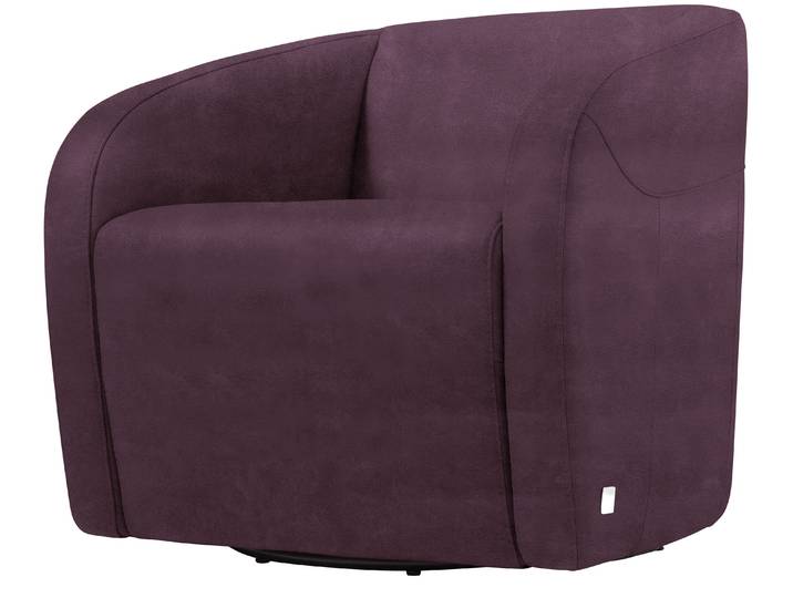 Sessel EGOITALIANO Charlottaas Clubsessel, Designsessel, modern und zeitlos, bequem , lila (plum), B:73cm H:73cm T:76cm, 100% Polyester. Wasser- und Schutzabweisend., Sessel, Sessel, drehbar, kompakte Stellmasse, Solitärsessel