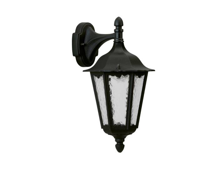 Wandlamp buiten 1819, dimbaar, zwart, Aluminium, Landelijk, Wandlamp buiten