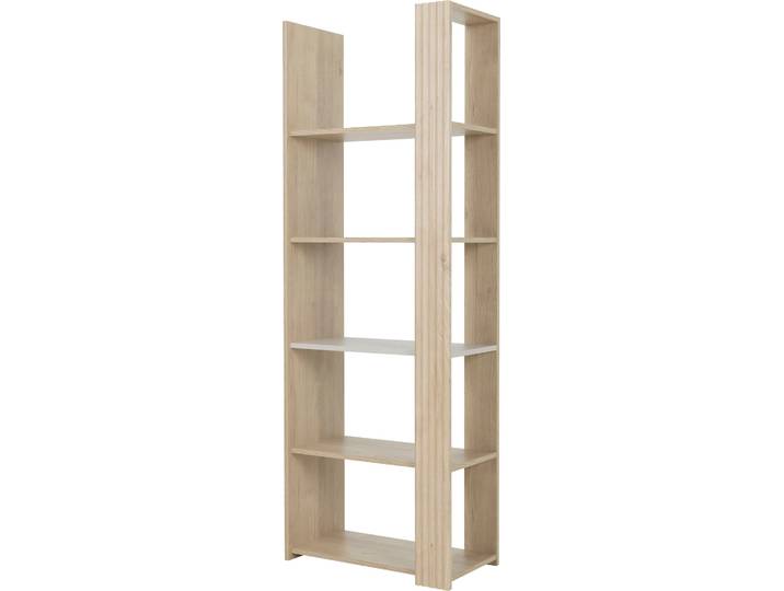 Bücherregal GAMI Straw , beige (kestina nature nachbildung), B:62cm H:175cm T:33cm, Holzwerkstoff, Regale, Bücherregal, Bücherregal mit 5 Regalböden