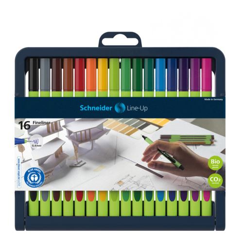 Schneider Line-Up Fineliner farbsortiert 0,4 mm, 16 St.