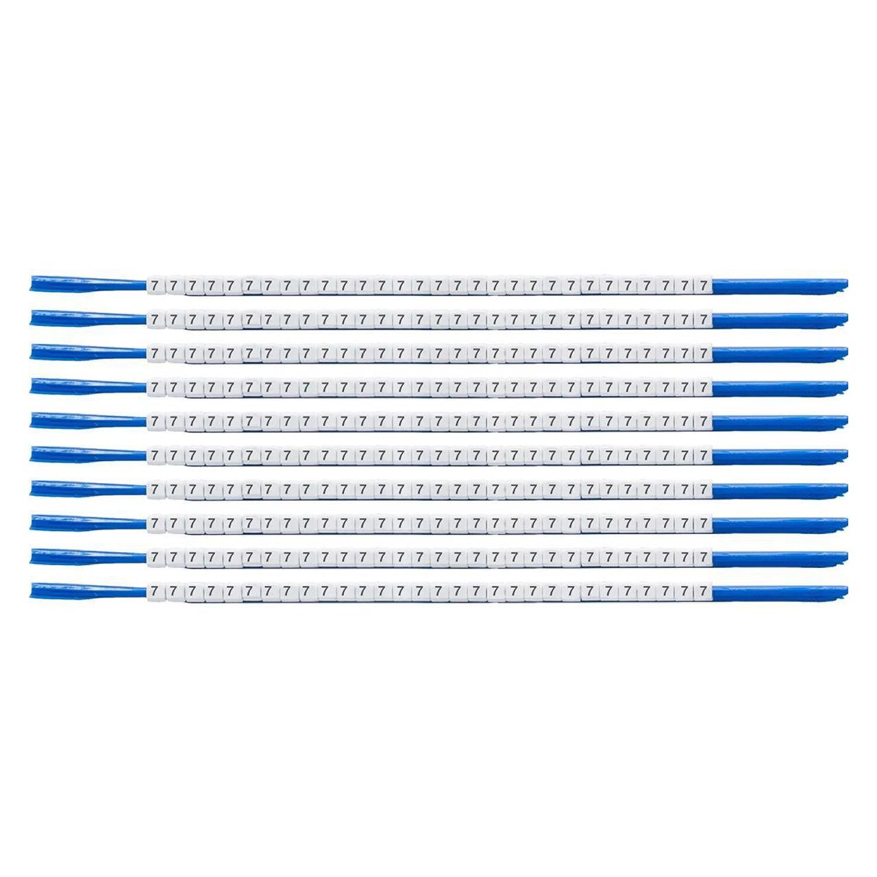 Brady SCN-07-7, Clipsleeve Drahtmarkierer, Beschriftung "" 7 "", für Kabeldurchmesser von 1,9 (133007)