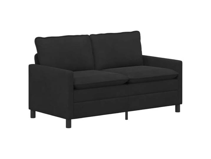 Todiikf 2-Sitzer Sofa Samt Schwarz Couch 156x81x87,5 cm Polstersofa Elegantes Zweisitzer Polstermöbel aus schwarzem Samt mit stabilem Metallrahmen für Wohnzimmer und Schlafzimmer.