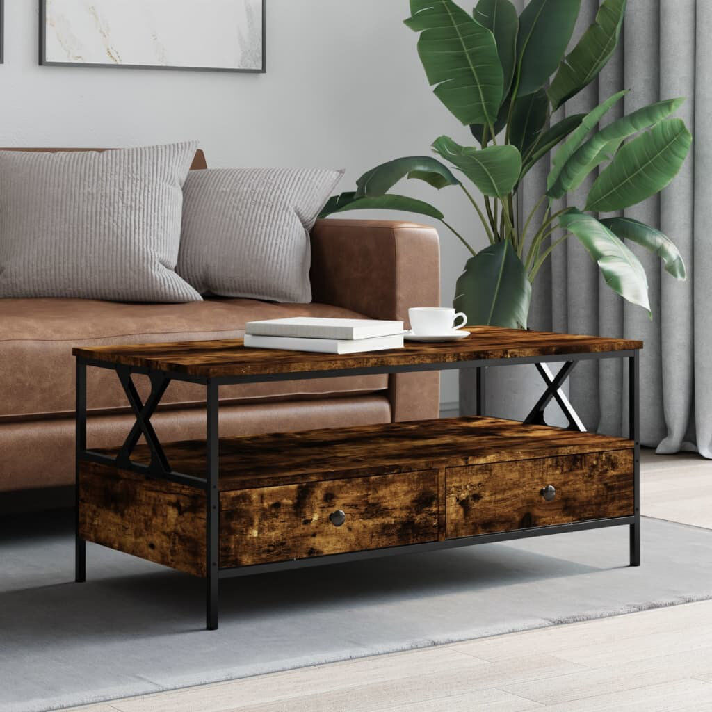 Borough Wharf Dismukes 4 Legs Coffee Table Smoked oak
