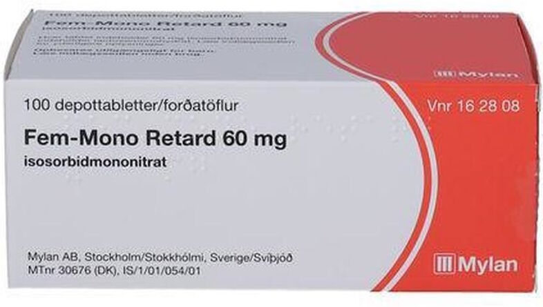 Mylan Fem-Mono Retard 60 mg (Håndkøb, apoteksforbeholdt) 100 stk Depottabletter