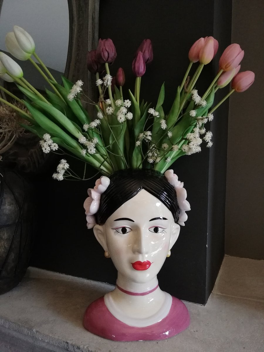 Porseleinen vaas Frida Kahlo