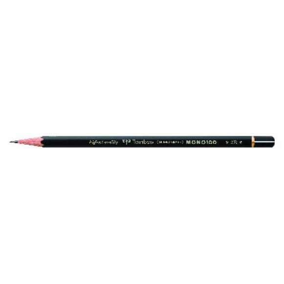 Tombow MONO 100 - Bleistift Acrylbox (2B, 12x) (MONO-100-2B)