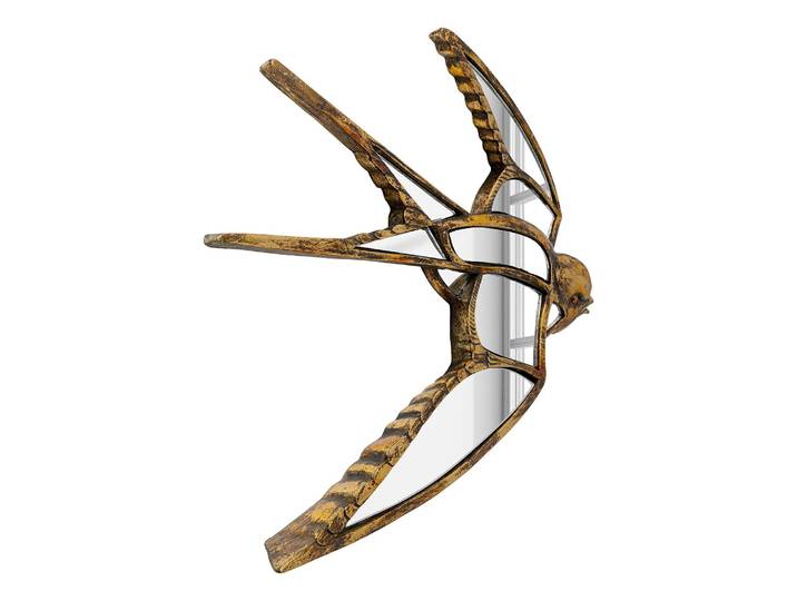 Wandobjekt Swallow Mirror 39 x 31 x 3cm Gold