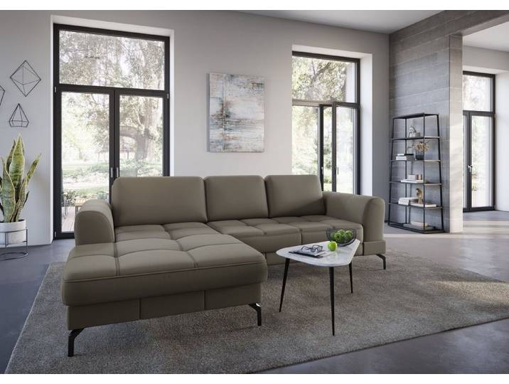 sit&more Ecksofa Bendigo L-Form, inklusive Sitztiefenverstellung, Bodenfreiheit 15 cm, 2 Fußfarben