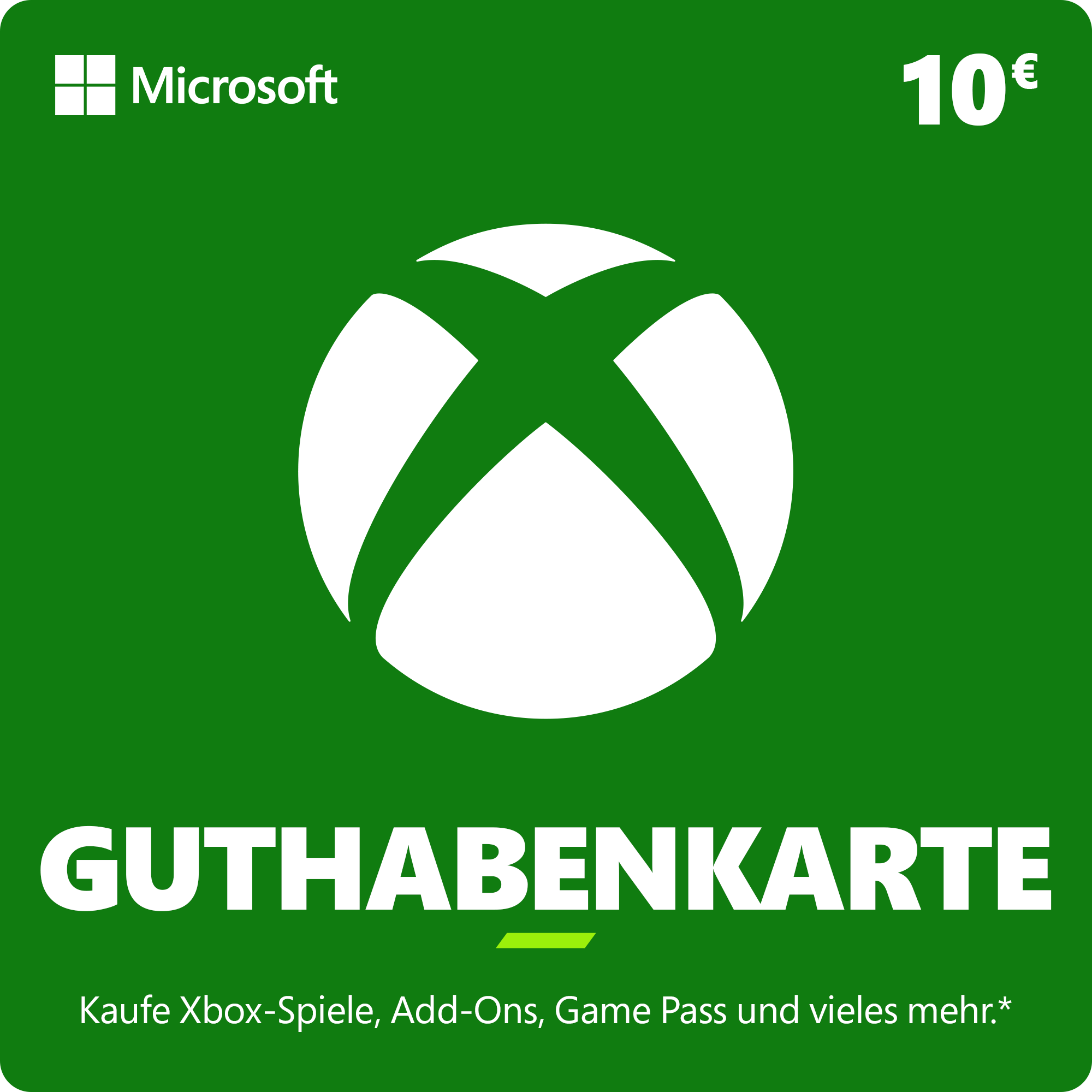 Microsoft Xbox Guthabenkarte 10 EUR K4W-02558
