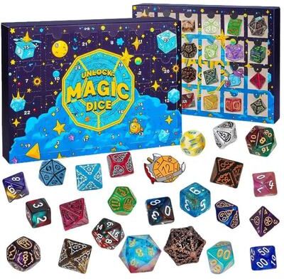 Uplifted Goods 24 Day Christmas Countdown Dice Set 1 Set