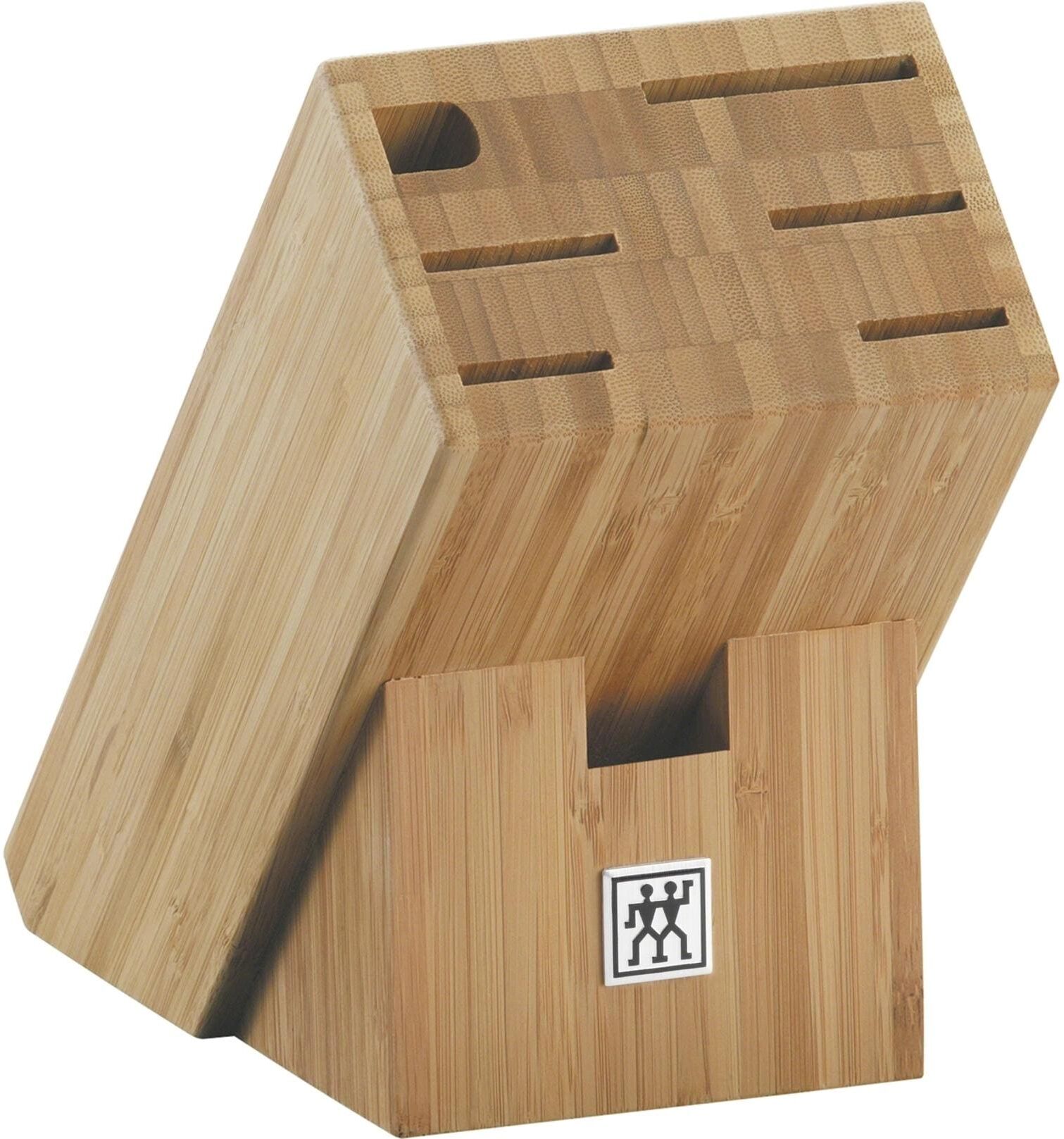 Messerblock ZWILLING "24 x 11,5 x 19,5 cm", beige (nature), Messerblöcke, Messerblock nature Einheitsgröße