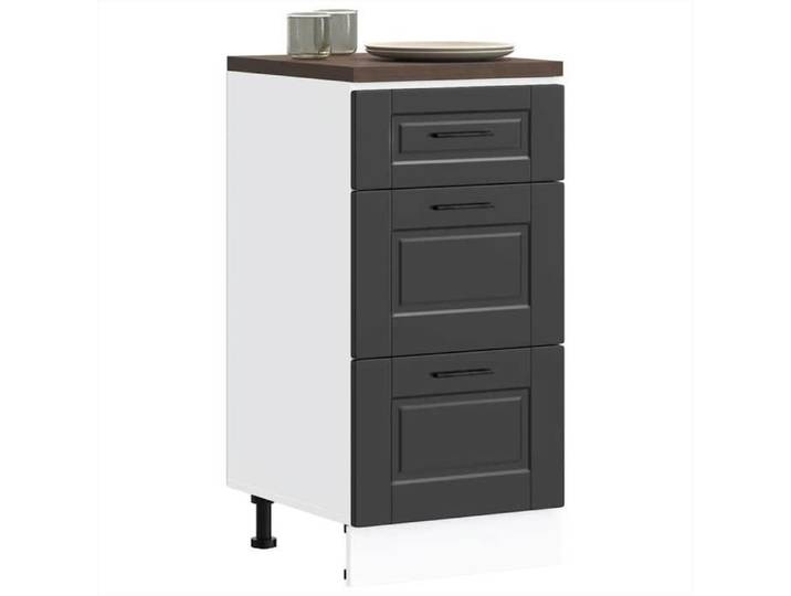 SALE 2025 Commode bahut cuisine - Armoire de cuisine Porto - noir - bois d'ingénierie 22 Kg 9900