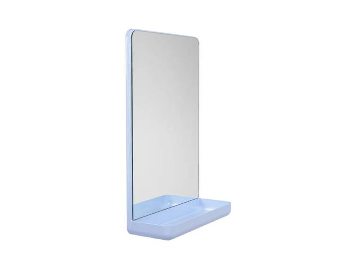 Design Letters - Hänge- oder Standspiegel mit Ablage, light blue