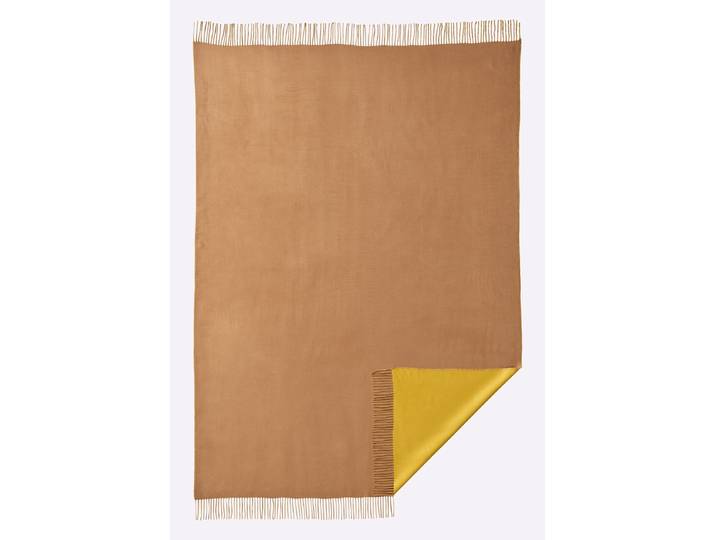 Wohndecke HEINE Wohndecke Wohndecke , braun (senfgelb), B:130cm, Wohndecken, Wohndecke