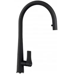 Schock Armatur Gota 521120S, schwarz, Hochdruck, Ausziehbarer Auslauf