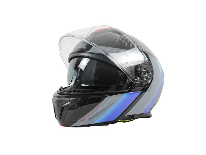 Marushin Klapphelm M-312 Grau-Rot-Bl XXL