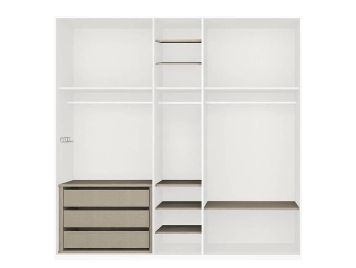 Comfort Zubehör Drehtürenschrank 225cm Beige Spanplatte