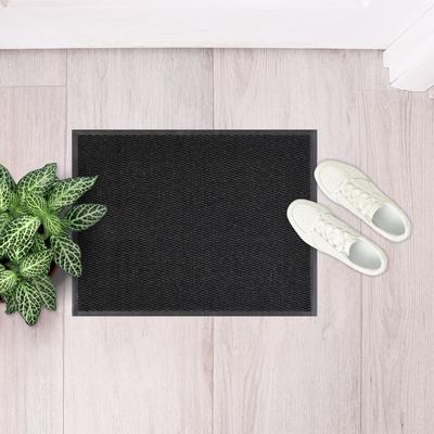 Fußmatte ANDIAMO "Easy", grau (anthrazit), B:90cm H:5mm L:350cm, Kunstfaser, Teppiche, Schmutzfangläufer, Schmutzfangmatte, rutschhemmend, Innen- und überdachten Außenbereich