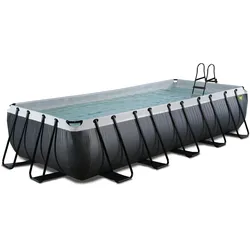EXIT rechteckiger Rahmenpool Premium mit Sandfilteranlage 540 x 250 cm schwarz
