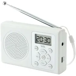 WE Radio FM à piles (non incluses), blanc (FM), Radio, Weiss