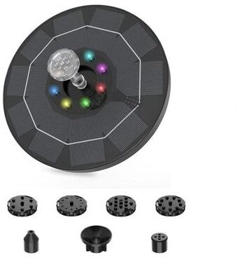 Fusion Finds Solar Fountain Pump Kit: Energy saving, Colorful, Outdoor Watering Solution For Garden, Pool, Bird Bath Solar Panel In 18cm Colorful Solar