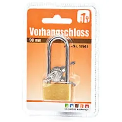 Vorhängeschloss 30mm Langbügelschloss Sicherheitsschloss Schuppen Garagentor