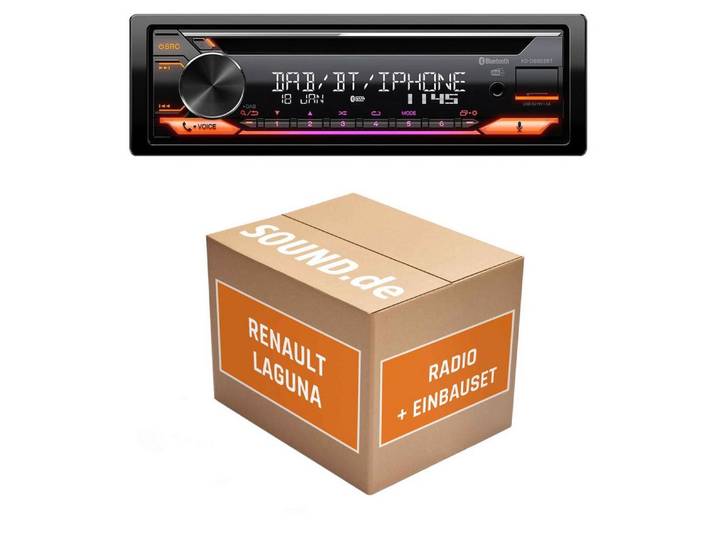 JUST SOUND best choice for caraudio Autoradio Einbauset JVC JVC KD-DB922BT Renault Laguna 1 Autoradio (RDS, AM/FM Radio, Animiertes Display, Freisprecheinrichtung, 1 DIN)