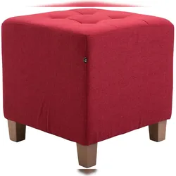 Proregal CHEFGASTRO Sitzhocker ZION antik-hell HxBxT 46x45x45cm Stoff Rot