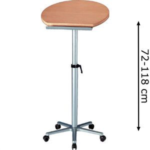 Maul Stehpult 9304070, aus Holz / Metall, höhenverstellbar, mit Rollen, buche
