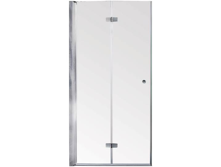 Dusch-Falttür SANOTECHNIK Sanoflex Duet , grau (chromfarben), H:195cm, Duschtüren, Dusch-Falttür
