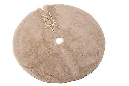 J-Line Kerstboomrok Rond Beige van Polyester