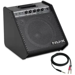 NUX Schlagzeug-Verstärker NPA-100 E-Drum Monitor mit Splitter-Kabel (Bass, Gitarre, Keyboard, 120 W), Instrumentenverstärker, Schwarz
