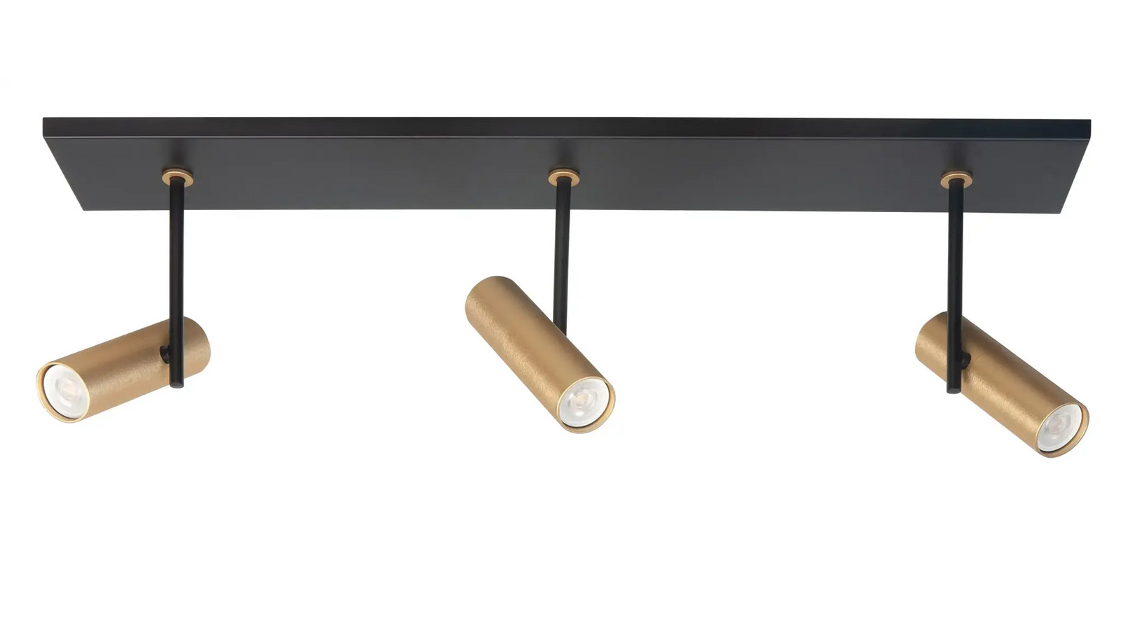 Highlight Spot Trend LED-spot met 3 lichten, zwart goud, Breedte: 65 cm, inclusief mini GU10