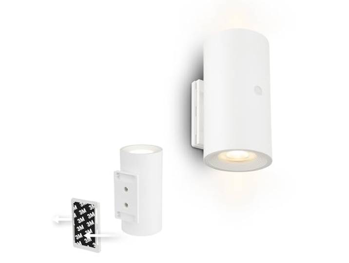 BRILONER Sticklights - LED Wandleuchte ohne Stromanschluss und ohne Bohren mit Akku, Touch, dimmbar, warmweißes Licht, Wandlampe zum Kleben, Leselampe, Wohnzimmerlampe, Flurlampe, 6,1x12 cm, Weiß