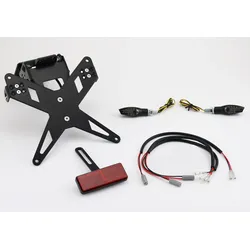 PROTECH Komplett-Set Plug and Play Kennzeichenhalter mit 2 LED-Blinkern X-SHAPE