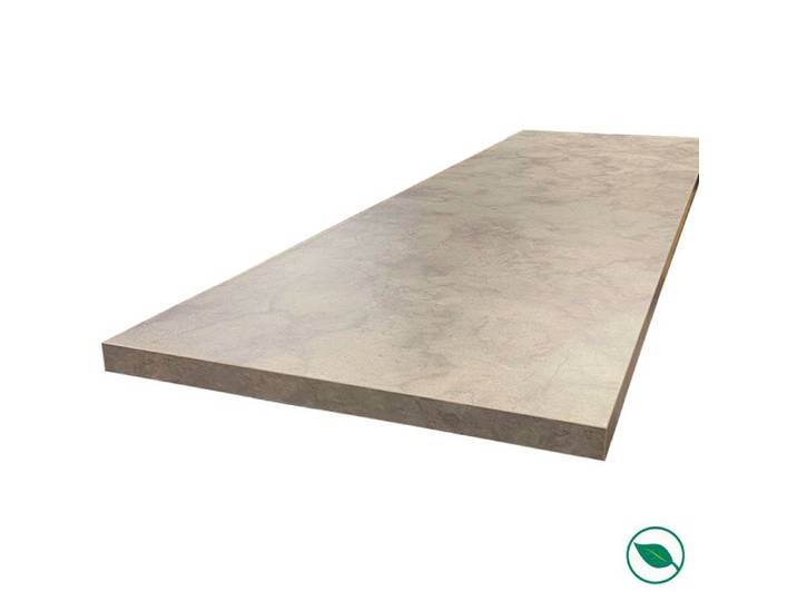 Plan de travail stratifié HPL pierre naturelle 3000 x 650 x 38 mm FSC - Gamme Signature FORESTEA Dimensions : 3000 mm x 650 mm x